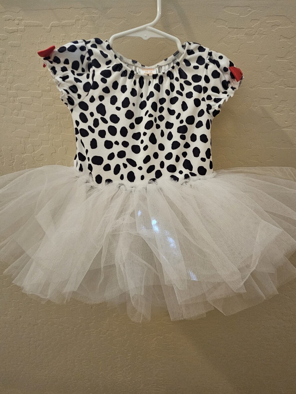 Dalmatian Spot Tulle Tutu Dress Baby Girl Halloween Costume 12-18 Months